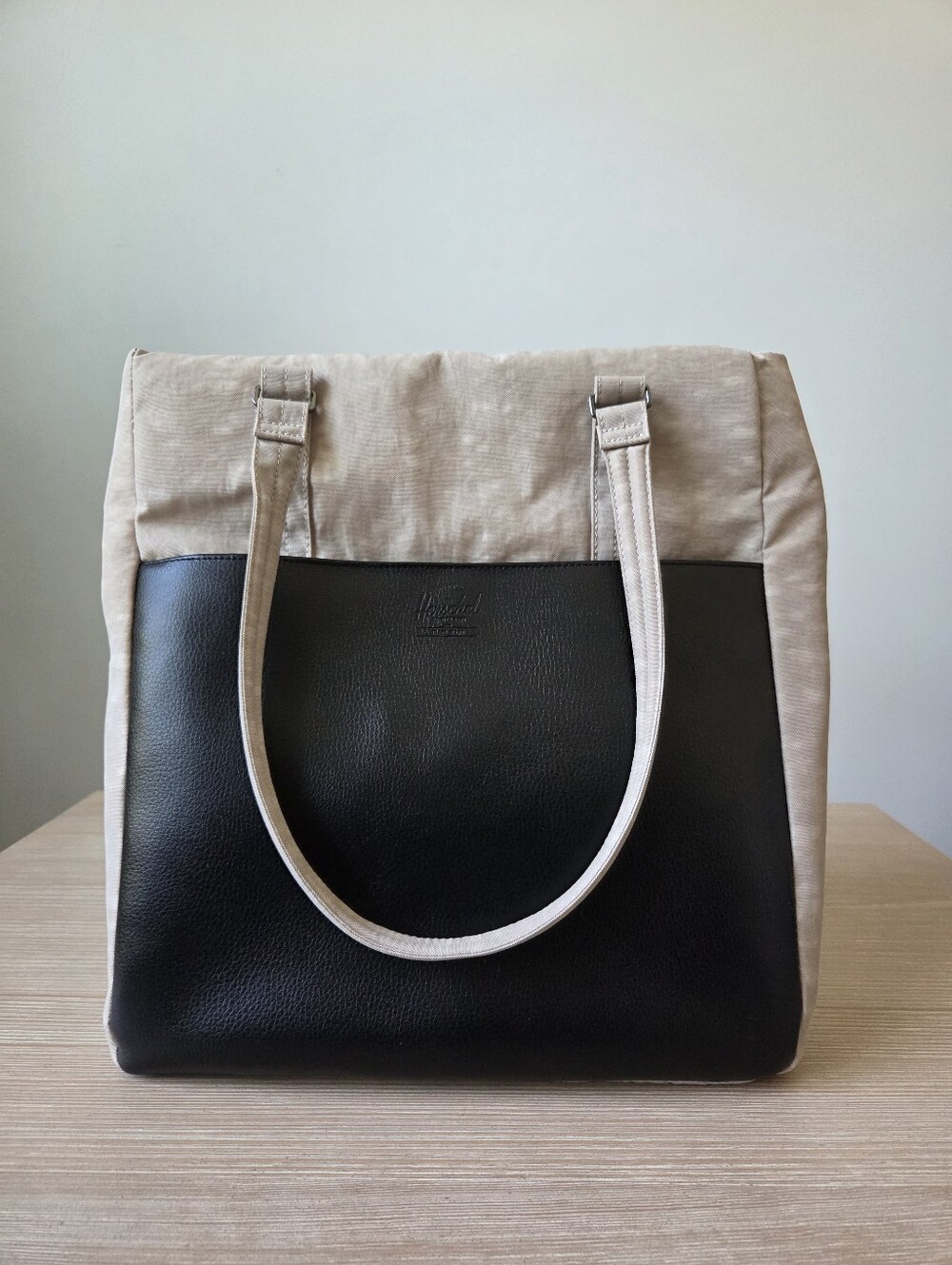 Herschel Cobblestone Black Large Orion Tote Bag for Laptop Travel Work